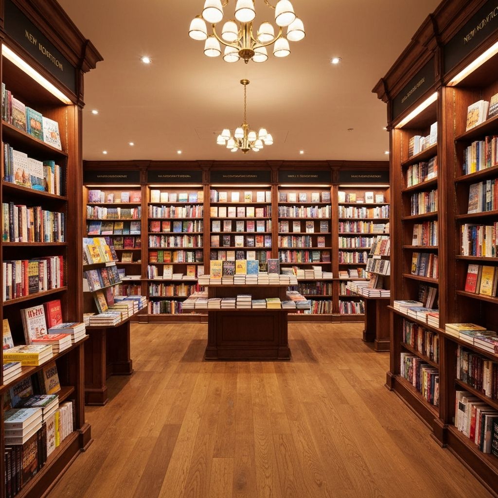 Modern bookstore interior